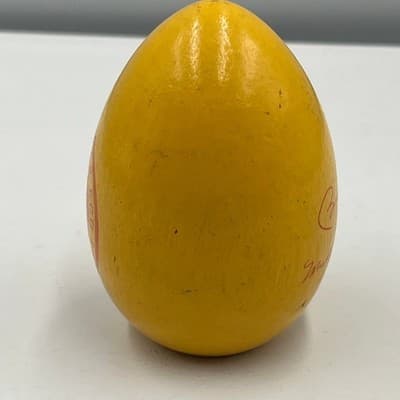 2012 White House Easter Egg Roll Yellow Wooden Egg Barack Michelle Obama Signed - Thumbnail 3