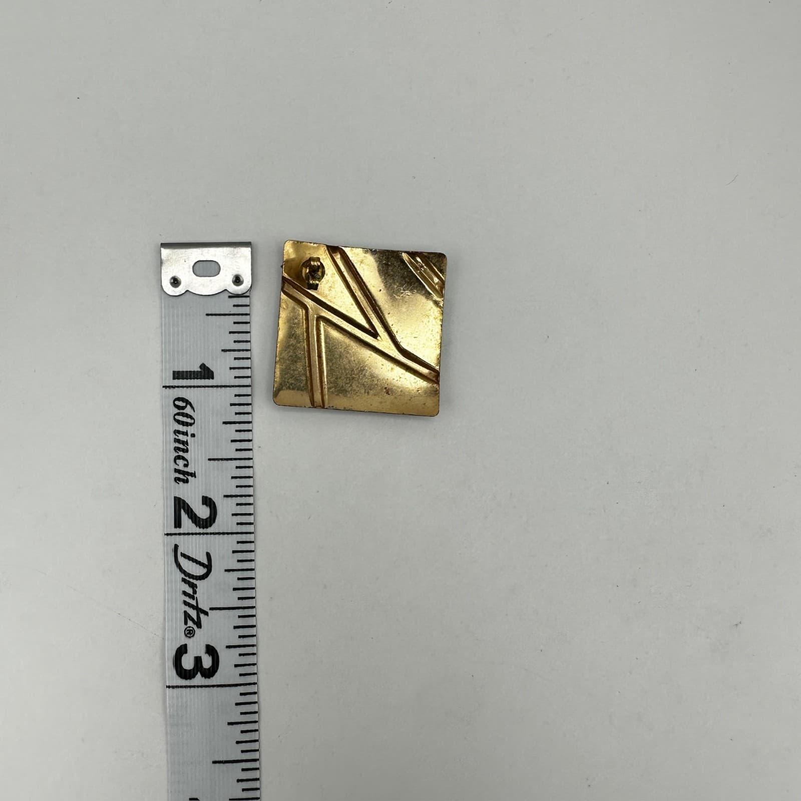 Vintage 80s Geometric Enamel Earrings Gold Tone Abstract Women's Jewelry - Thumbnail 15