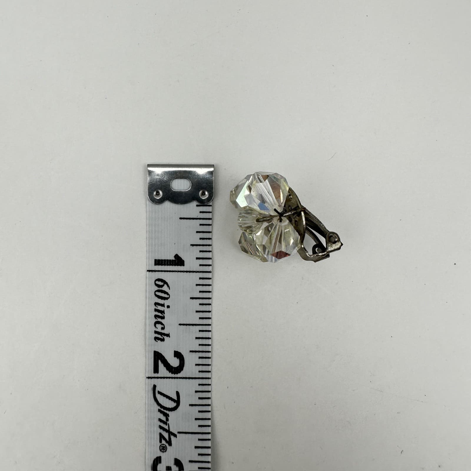 Vintage 50s 60s Aurora Borealis Glass Earrings Iridescent Boho Women's Jewelry - Thumbnail 10