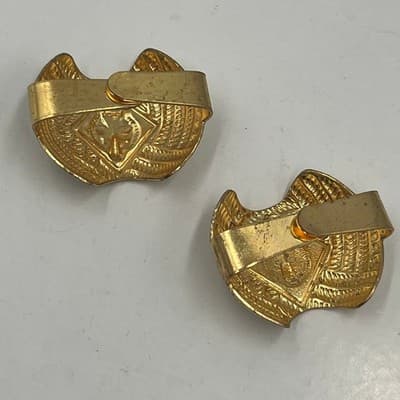 Vintage Boy Scouts Cub Scout Neckerchief Slides Lot Wolf Red Bear Green Enamel - Thumbnail 4