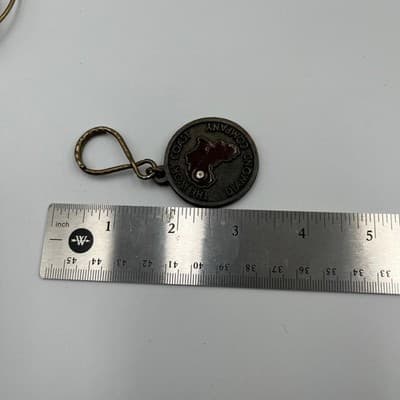 Vintage Ivory Coast Diamond Company Keychain Africa Map Rhinestone Gem Customer - Thumbnail 6