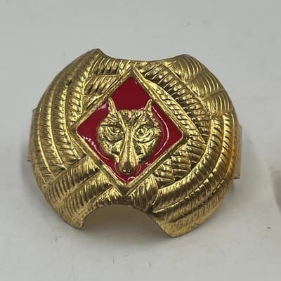 Vintage Boy Scouts Cub Scout Neckerchief Slides Lot Wolf Red Bear Green Enamel - Thumbnail 3