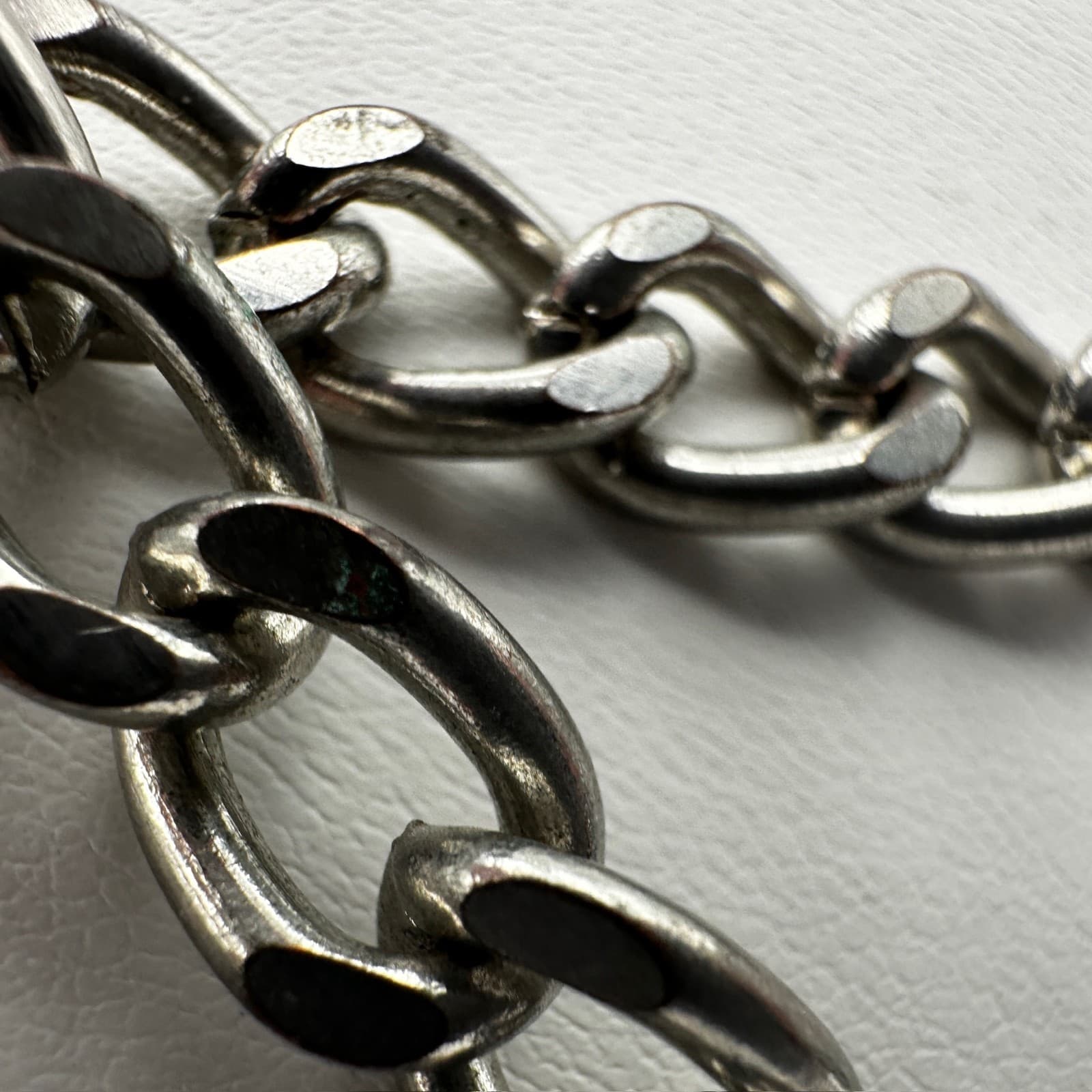 Vintage 90s Multi Layer Silver Tone Chain Necklace Industrial Bar Fringe Jewelry - Thumbnail 9