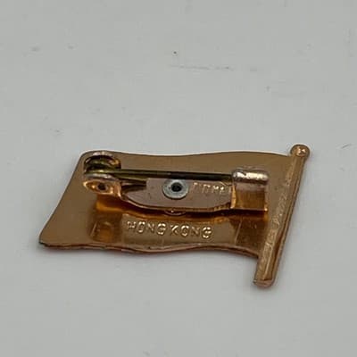 Vintage American Flag Lapel Pin US Stars Stripes Patriotic Brooch Hong Kong - Thumbnail 6