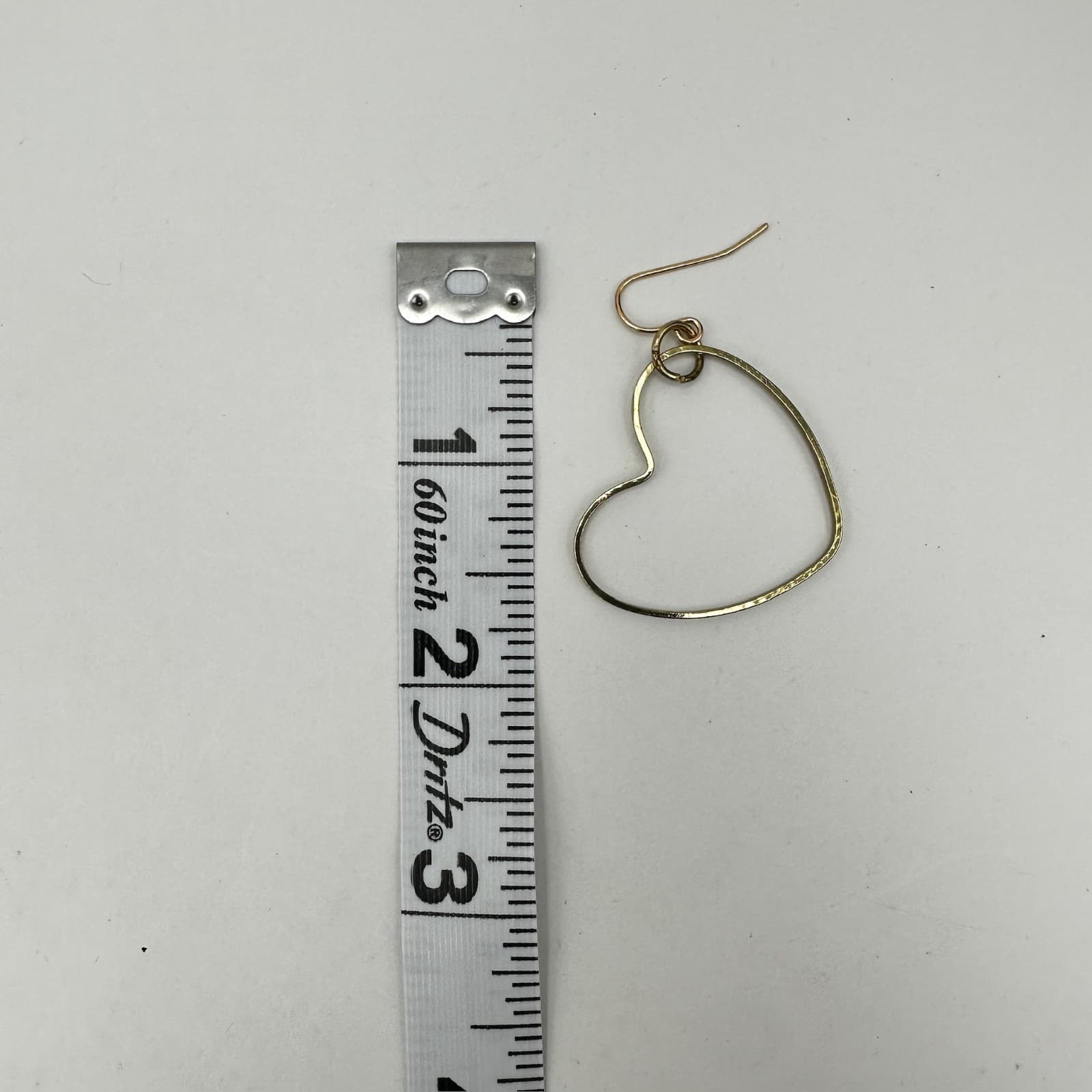 Vintage Gold tone Open Heart Hoop Dangle Earrings Fashion Jewelry 90s - Thumbnail 11