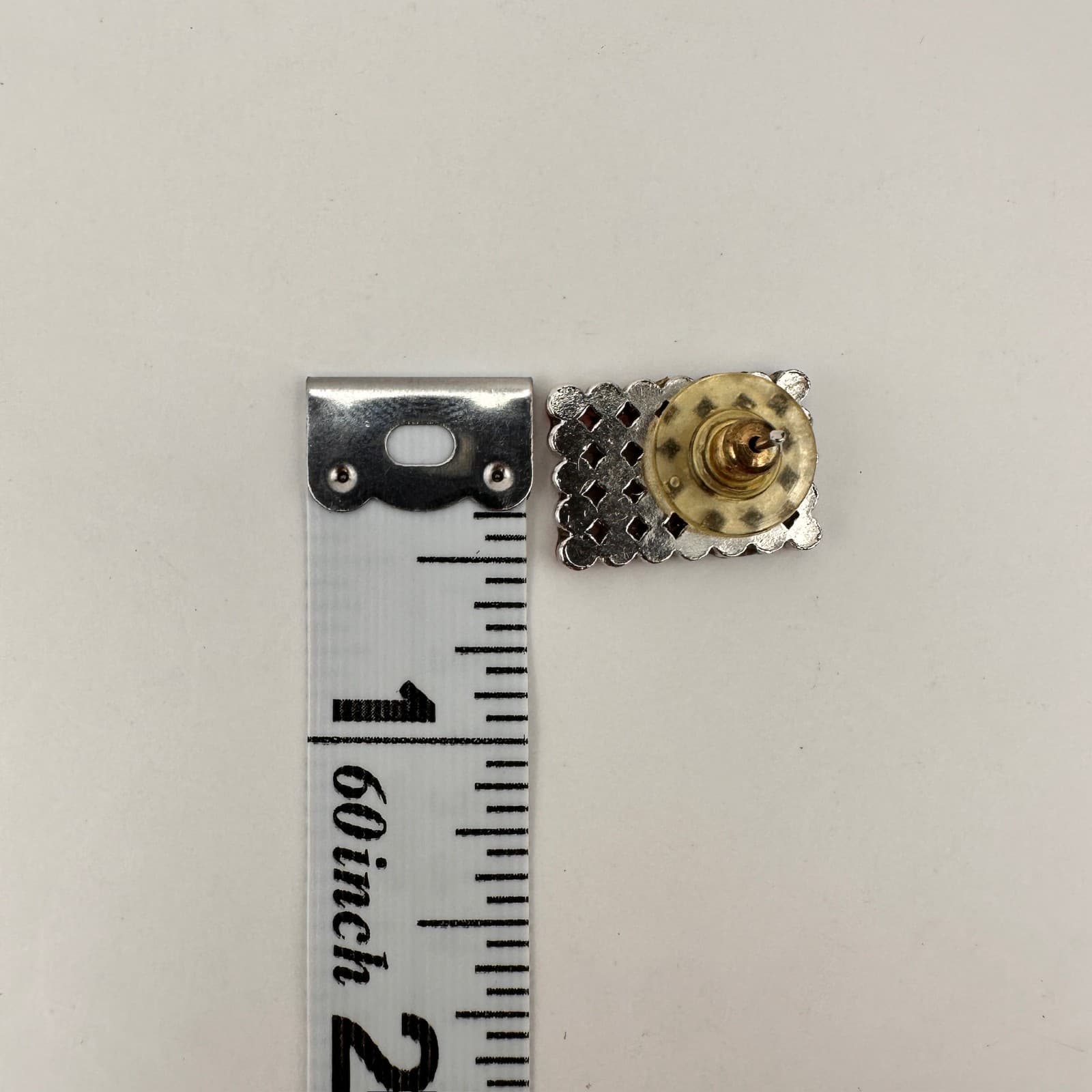 Vintage 80s Patriotic American Flag Rhinestone Earrings Red White & Blue Jewelry - Thumbnail 9