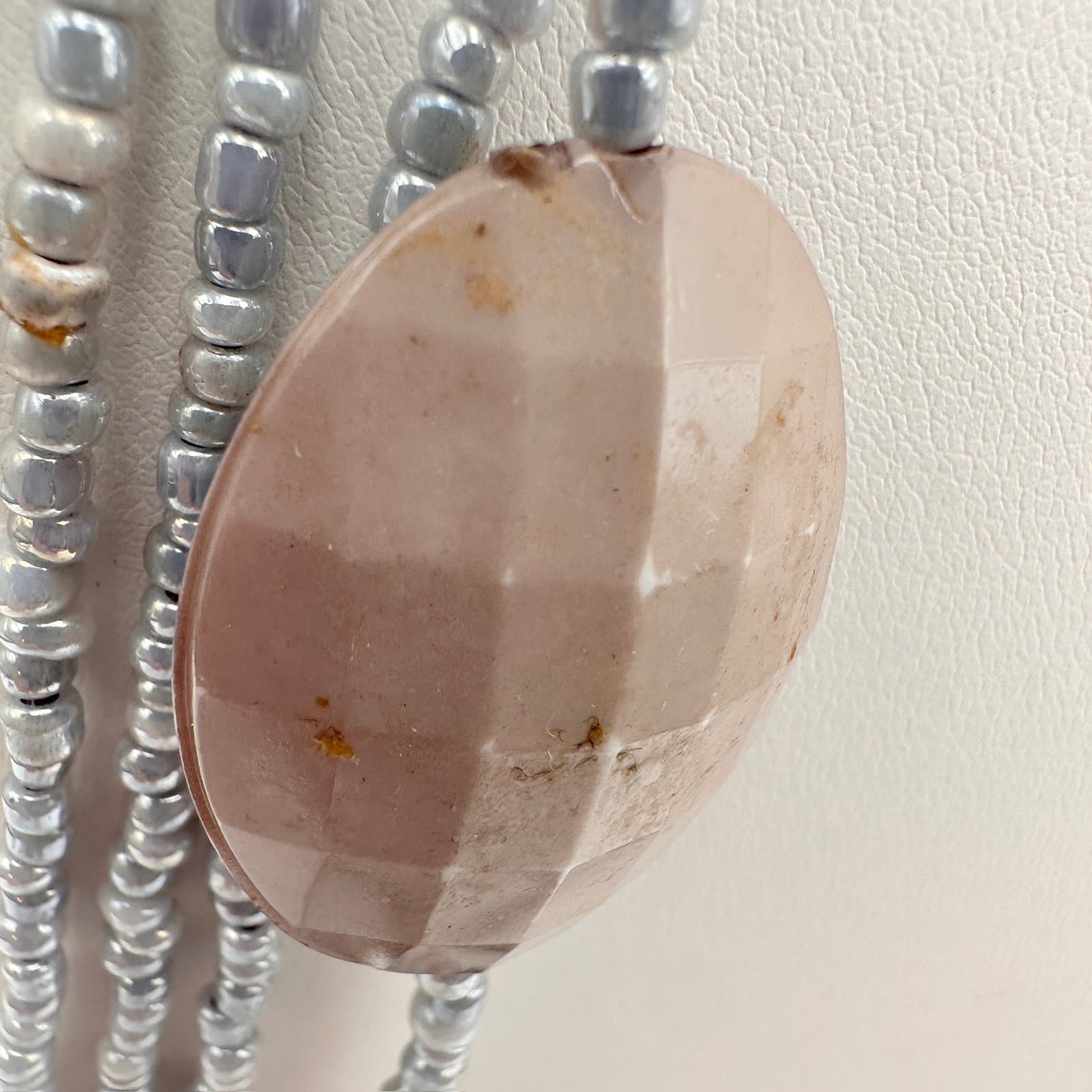 Vintage 80s Multi-Strand Long Beaded Statement Necklace Pink Accents Jewelry - Thumbnail 14