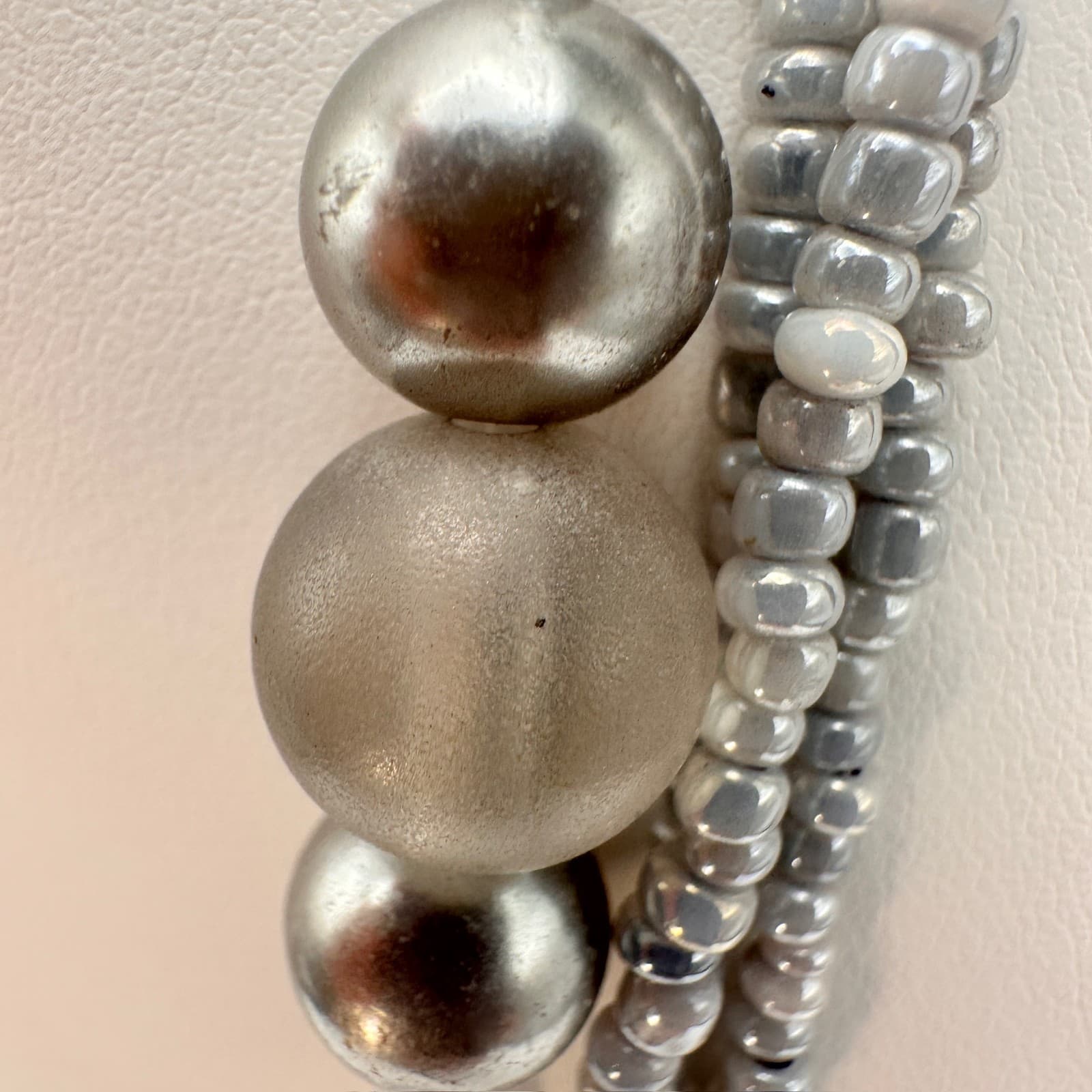 Vintage 80s Multi-Strand Long Beaded Statement Necklace Pink Accents Jewelry - Thumbnail 13