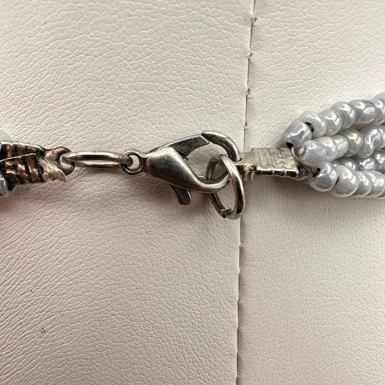 Vintage 80s Multi-Strand Long Beaded Statement Necklace Pink Accents Jewelry - Thumbnail 15