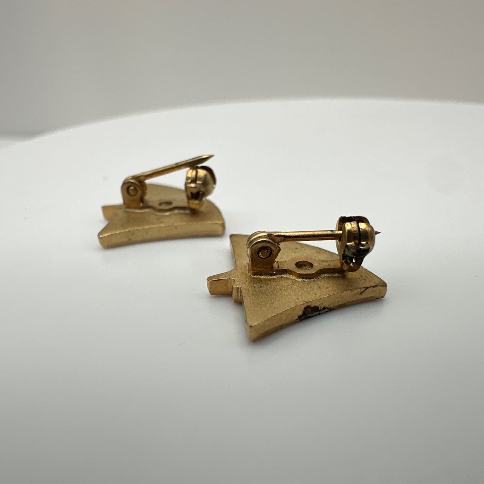 Vintage 80s United Methodist Church Cross & Flame Logo Gold Lapel Pin Jewelry - Thumbnail 6