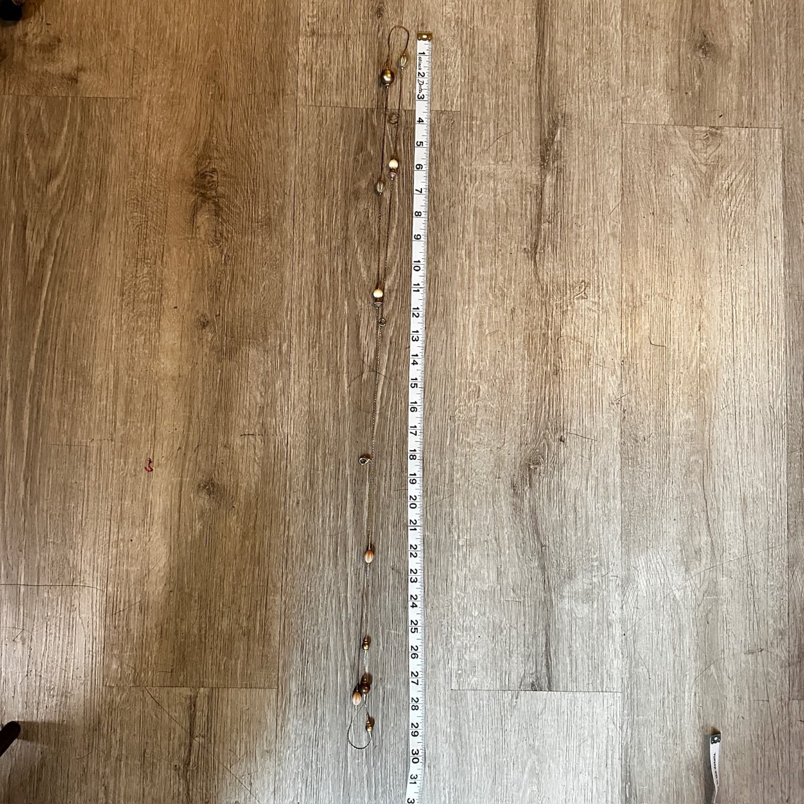 Vintage 80s Multi Strand Necklace Earth Tone Beads Gold Tone Women's Jewelry - Thumbnail 10