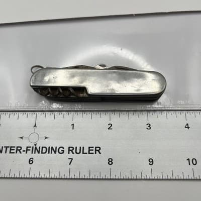 Vintage Stainless Steel Multi-Tool Pocket Knife Folding Utility Knife Corkscrew - Thumbnail 5