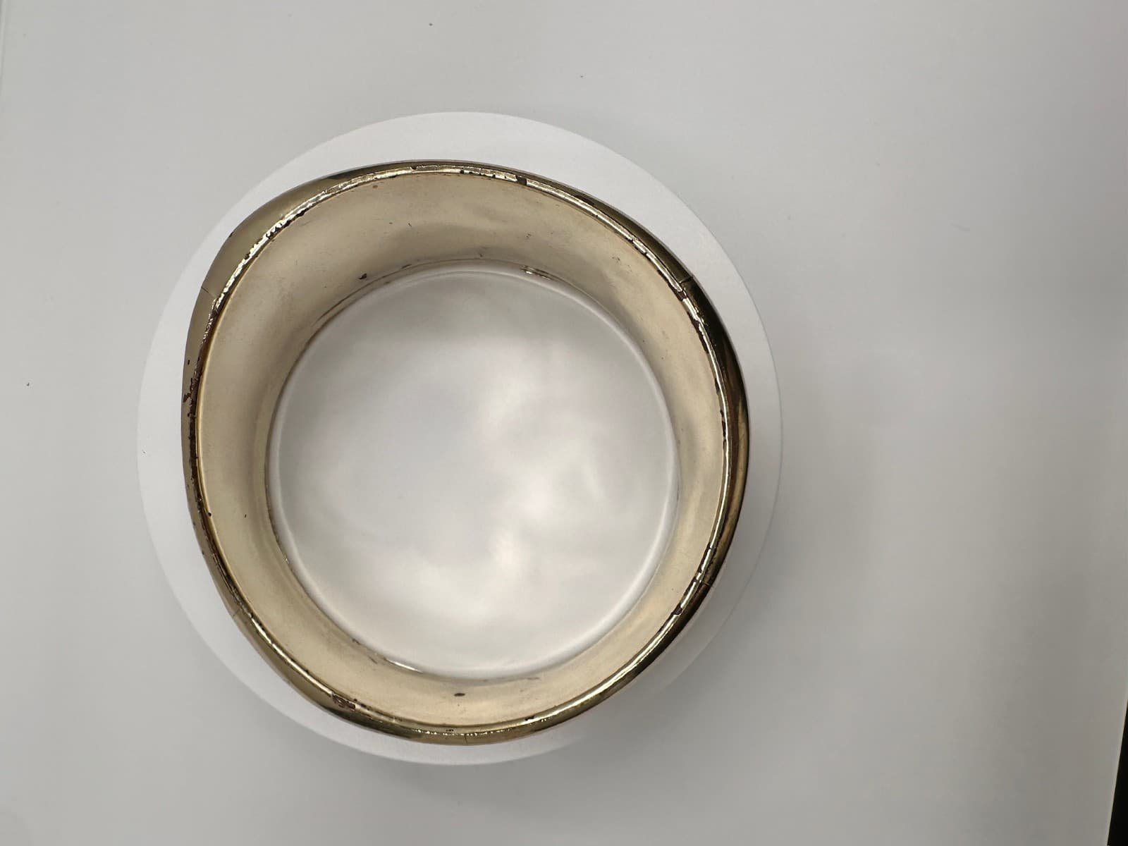 Vintage 90s Gold Tone Wide Cuff Bracelet Studded Dome Design Fashion Jewelry - Thumbnail 3