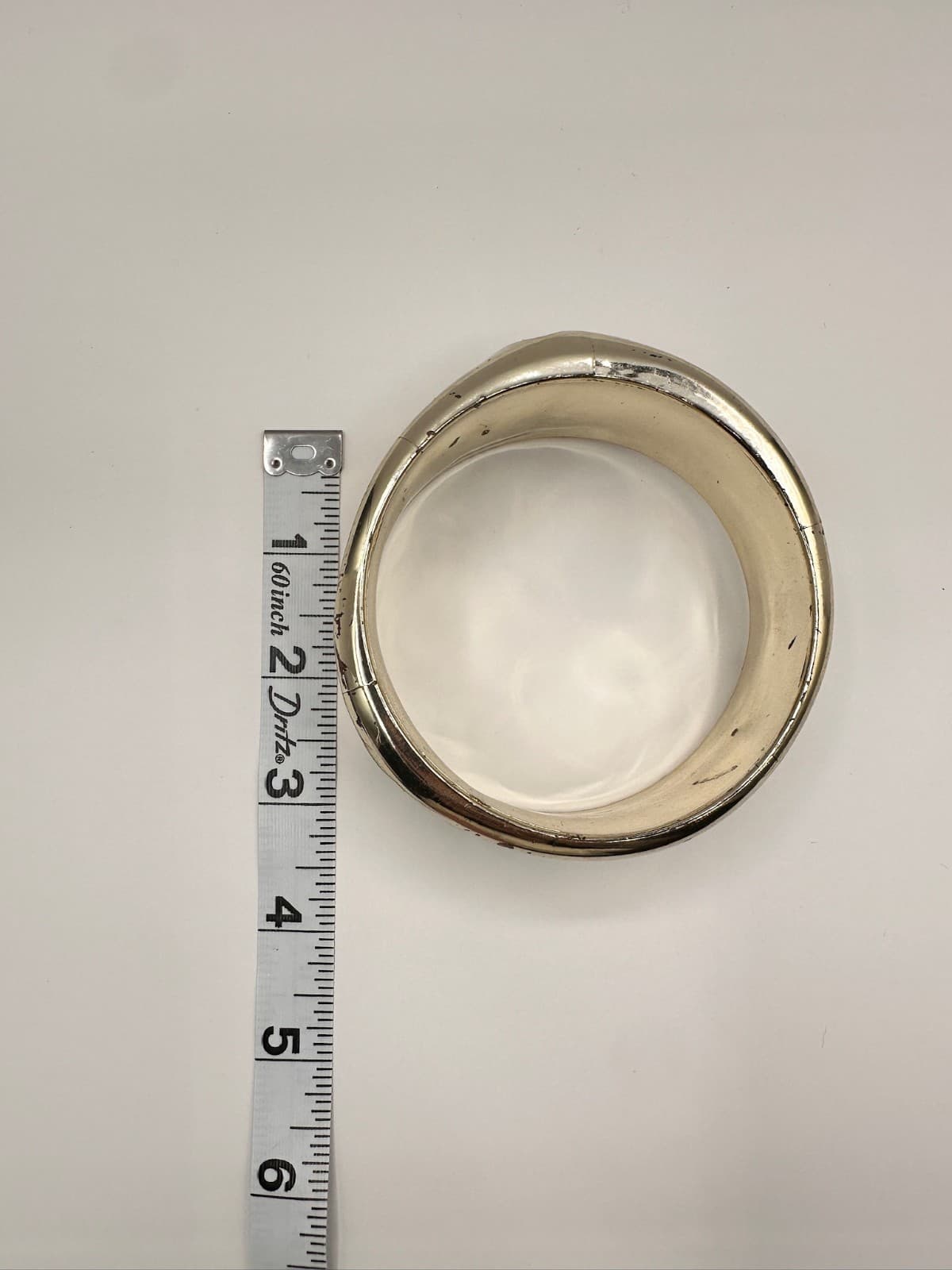 Vintage 90s Gold Tone Wide Cuff Bracelet Studded Dome Design Fashion Jewelry - Thumbnail 11