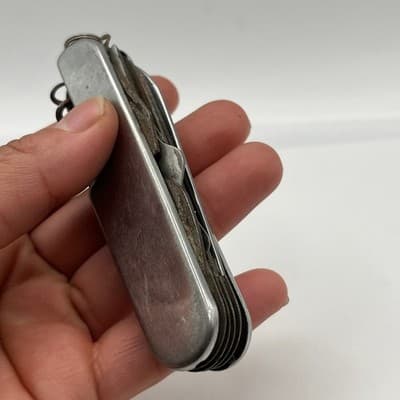 Vintage Stainless Steel Multi-Tool Pocket Knife Folding Utility Knife Corkscrew - Thumbnail 4