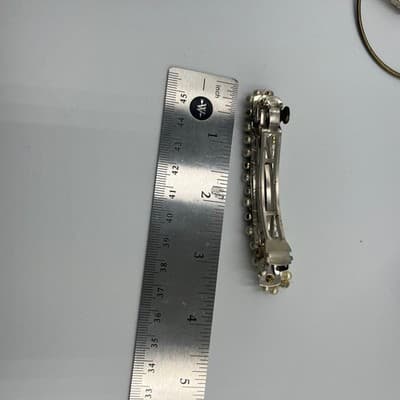 Vintage 2pc Faux Pearl Hair Barrette Set Waterfall Fringe Drape Beaded Wedding - Thumbnail 9