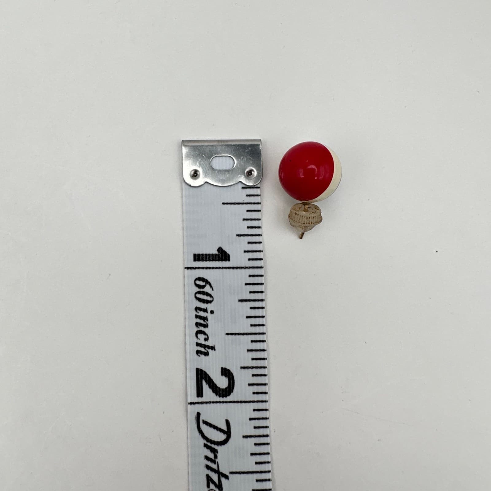 Vintage 90s Red White Blue Striped Round Mod Button Stud Earrings Jewelry - Thumbnail 11