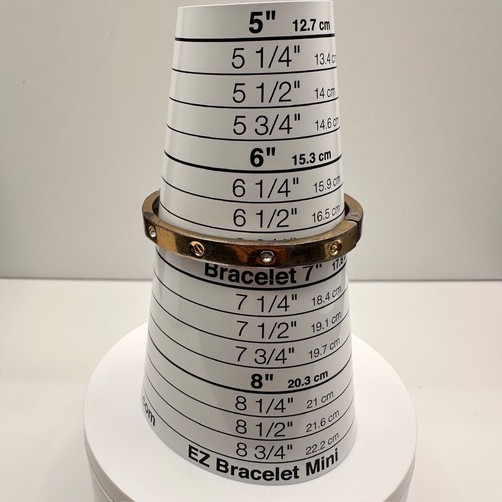 Vintage 90s Gold Tone Hinged Bangle Bracelet Crystal Accent Fashion Jewelry - Thumbnail 6