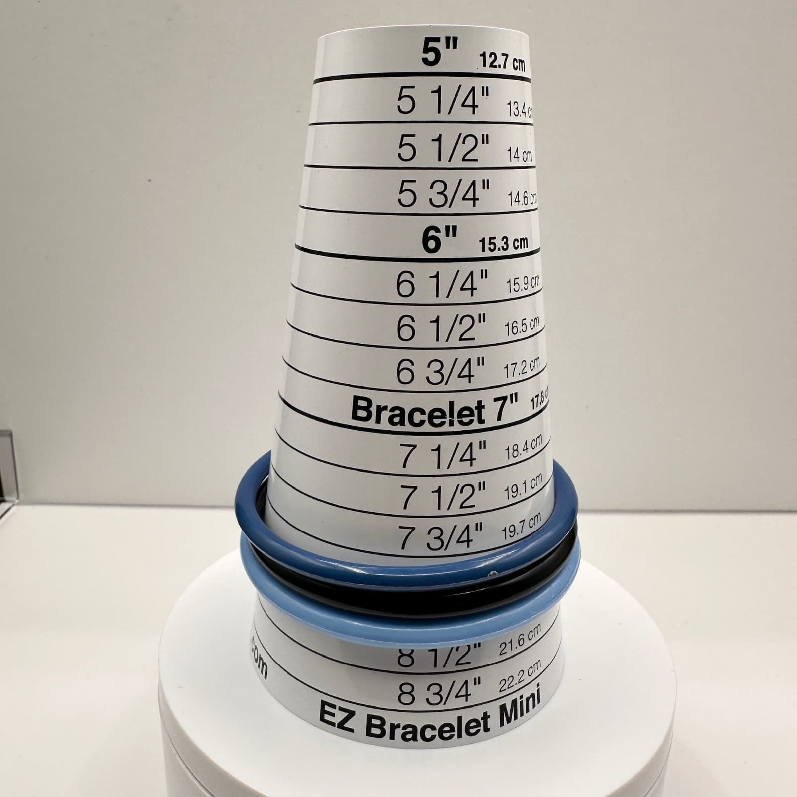 Vintage 90s Blue Black Lucite Bangle Bracelet Set Minimalist Fashion Jewelry - Thumbnail 9