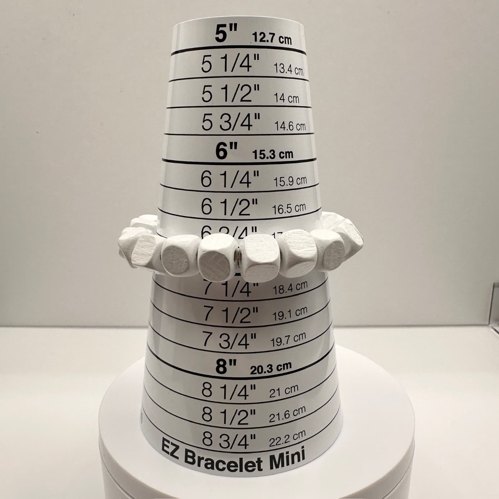 Vintage 90s White Wooden Cube Bead Stretch Bracelet Boho Statement Jewelry - Thumbnail 12