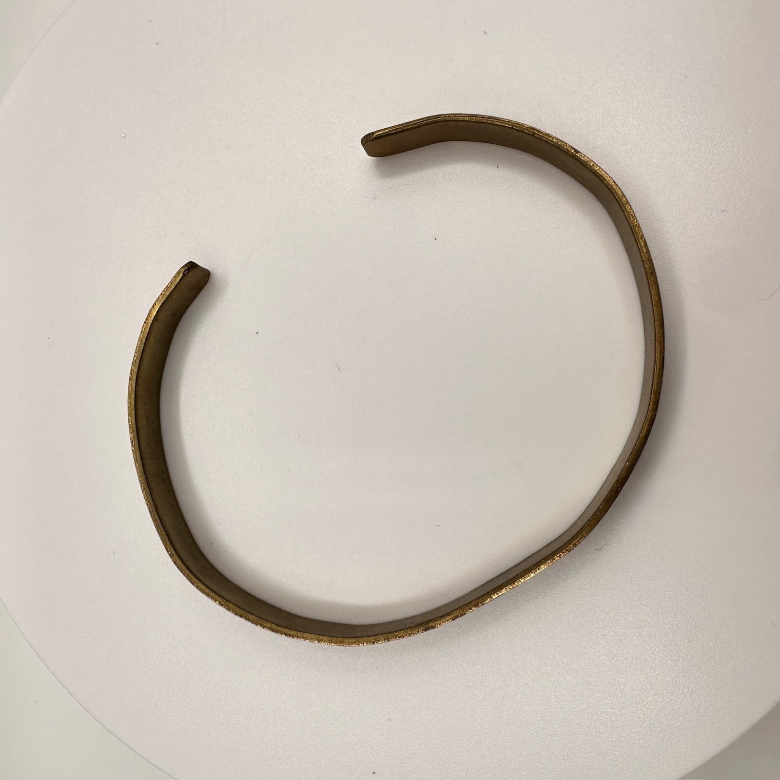 Vintage 80s Brass Cuff Bracelet Keep Blooming Beautiful One Engraved Jewelry - Thumbnail 4