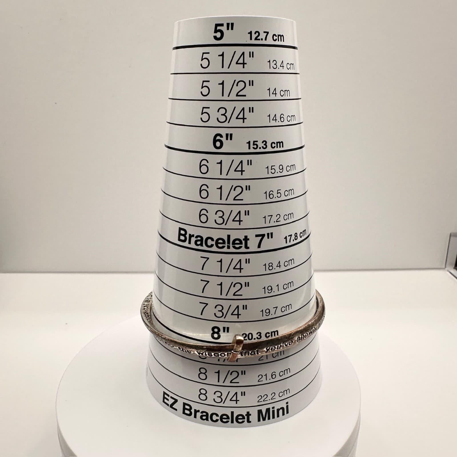 Vintage Silver Tone Bangle Bracelet Diamonds Pearls Inspirational Quote Jewelry - Thumbnail 9