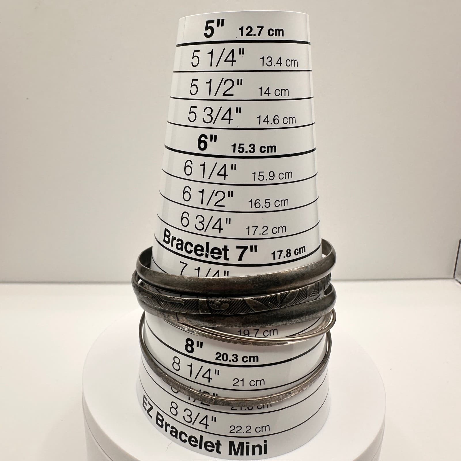 Vintage 80s Silver Tone Bangle Set Etched Engraved Design Women's Jewelry - Thumbnail 10