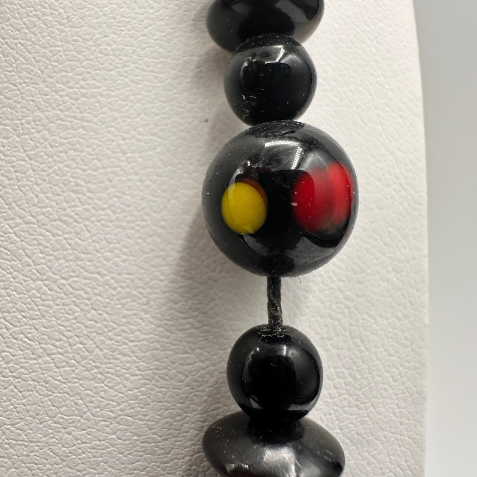 Vintage 90s Ethnic Statement Necklace Beads Boho Women's Classic Jewelry - Thumbnail 10