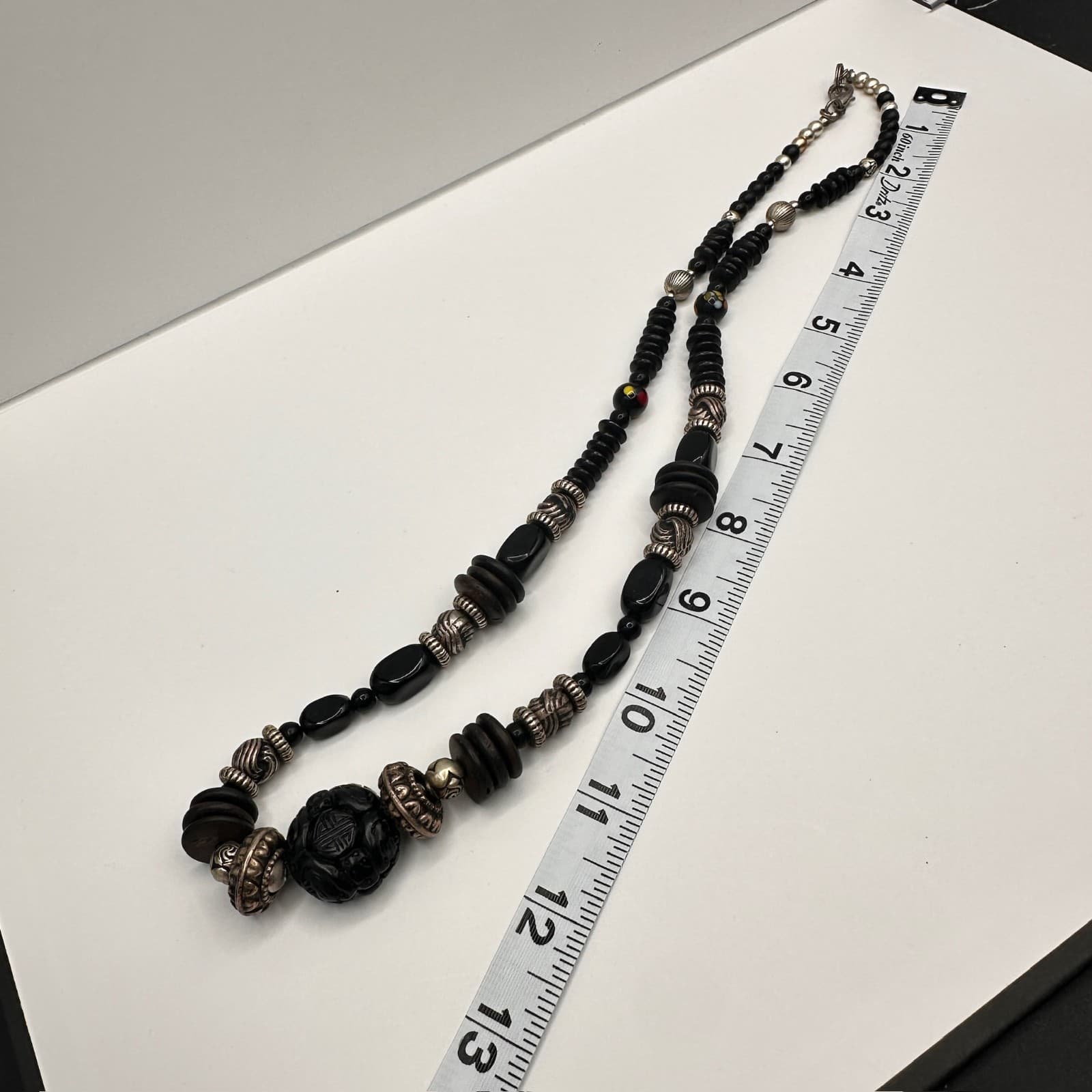 Vintage 90s Ethnic Statement Necklace Beads Boho Women's Classic Jewelry - Thumbnail 19