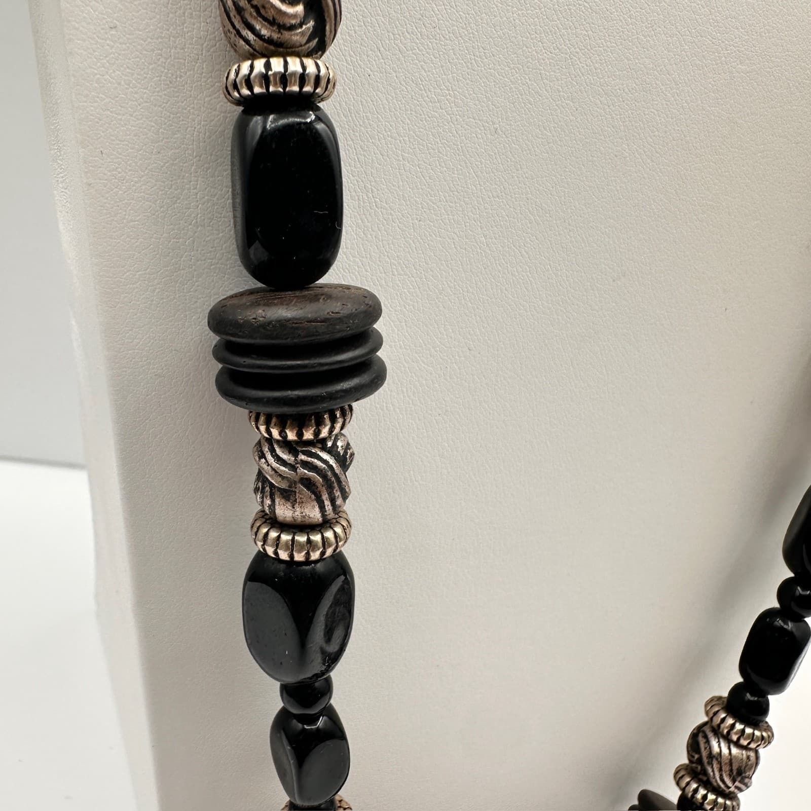 Vintage 90s Ethnic Statement Necklace Beads Boho Women's Classic Jewelry - Thumbnail 3