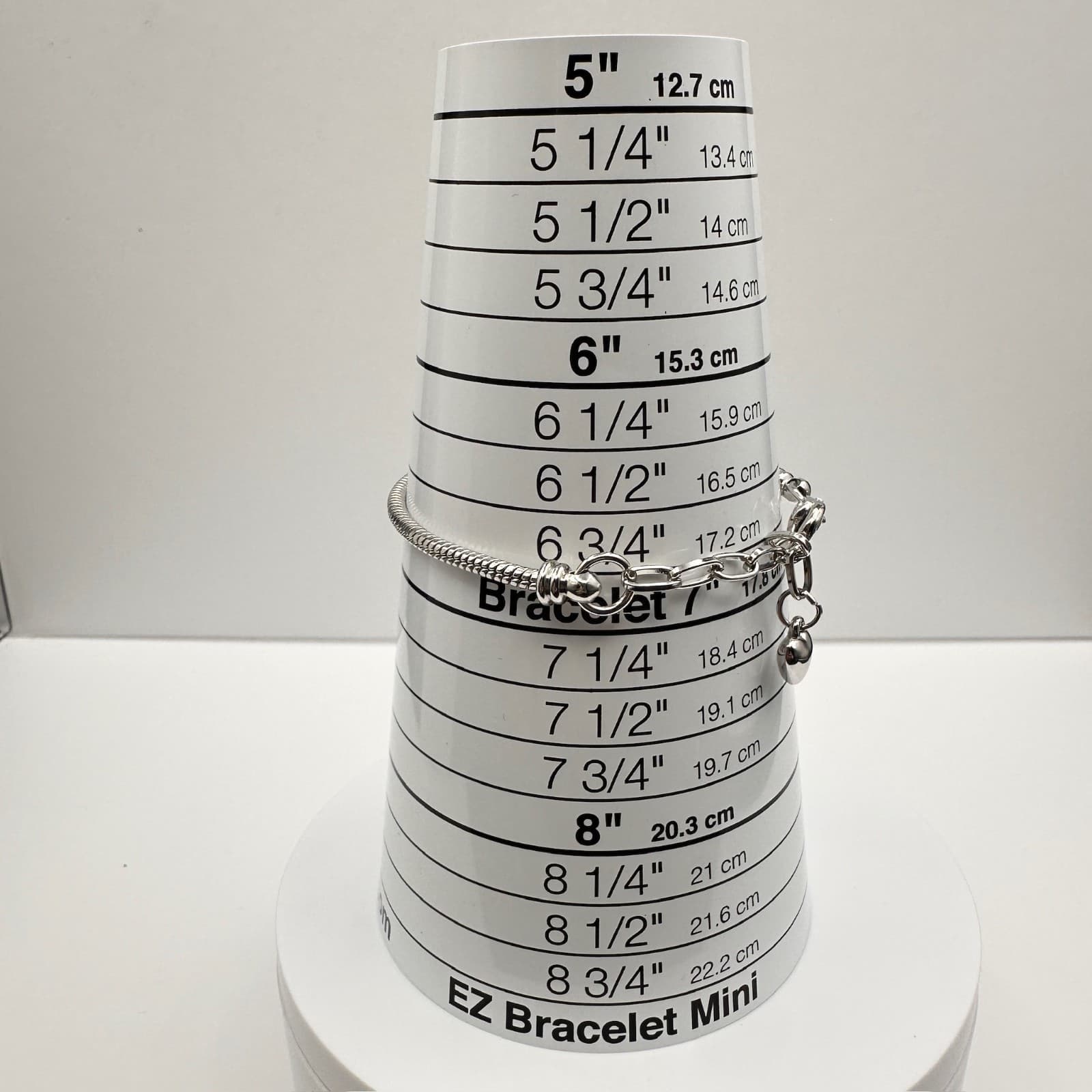 Vintage 90s Silver Tone Snake Chain Charm Bracelet Kit Lobster Clasp Jewelry - Thumbnail 12