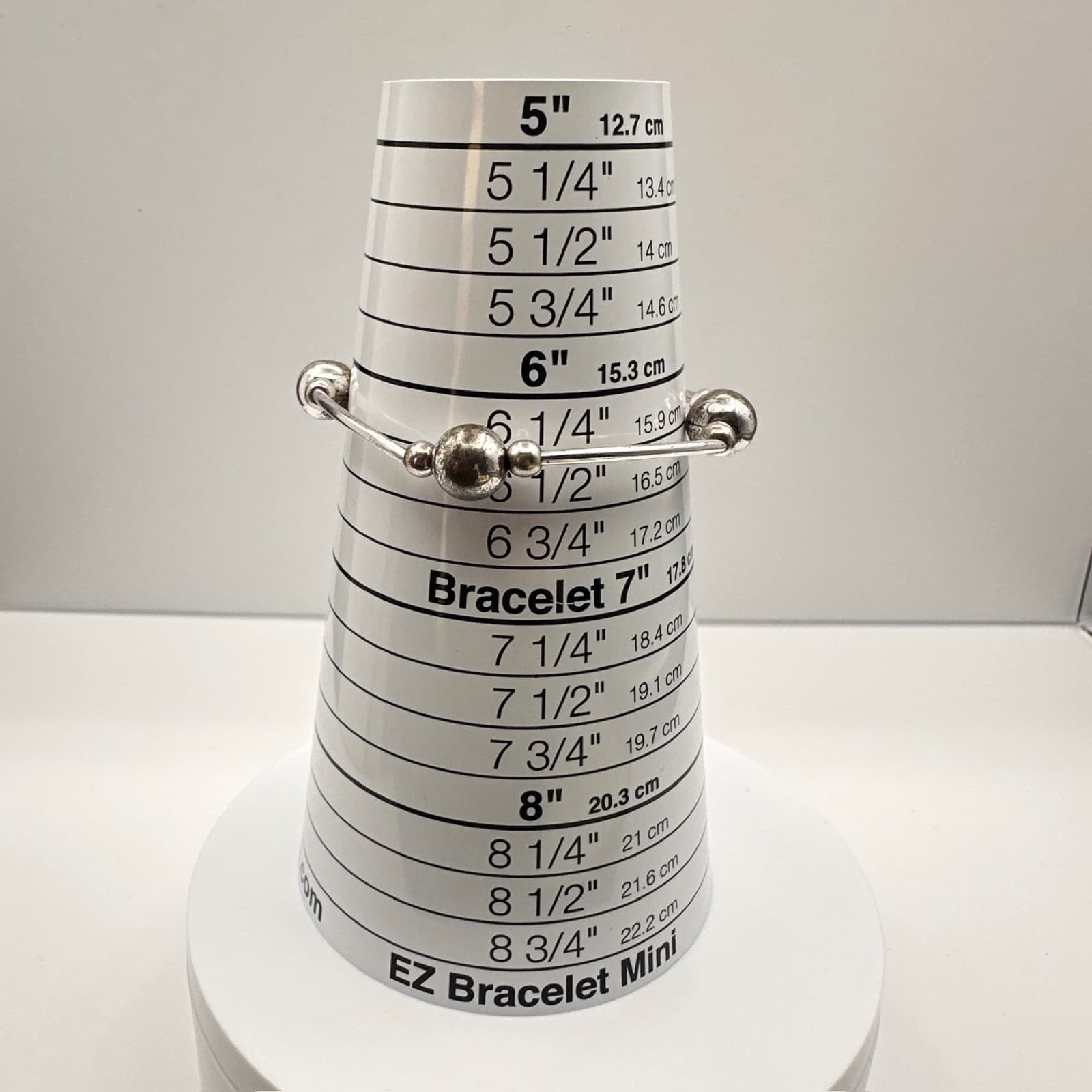 Vintage 60s Silver Tone Beaded Bracelet Boho Statement Women's Jewelry - Thumbnail 12