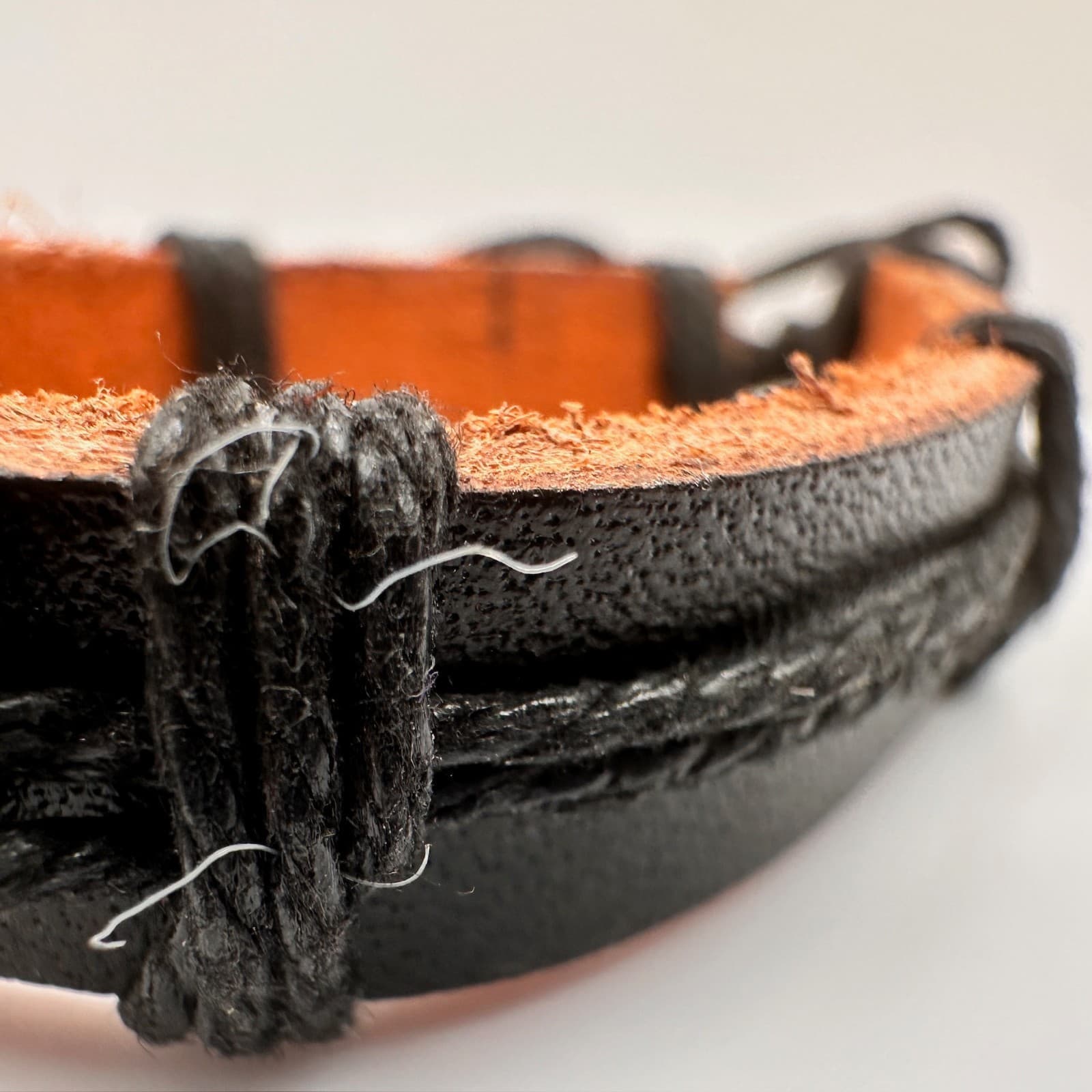 Vintage 90s Aquarius Zodiac Leather Bracelet Black & Brown Adjustable Unisex - Thumbnail 11