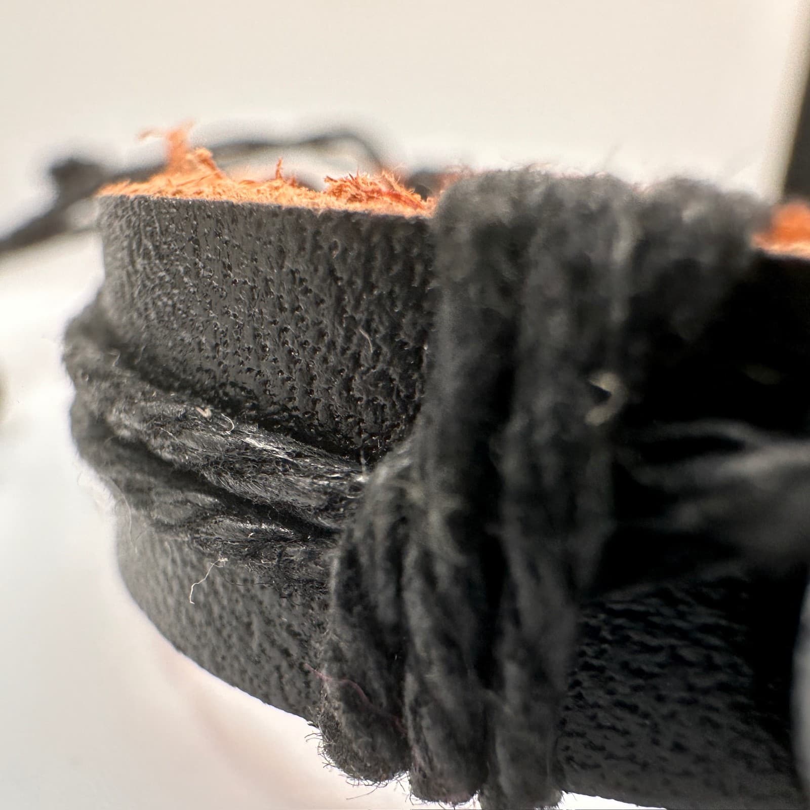 Vintage 90s Aquarius Zodiac Leather Bracelet Black & Brown Adjustable Unisex - Thumbnail 6