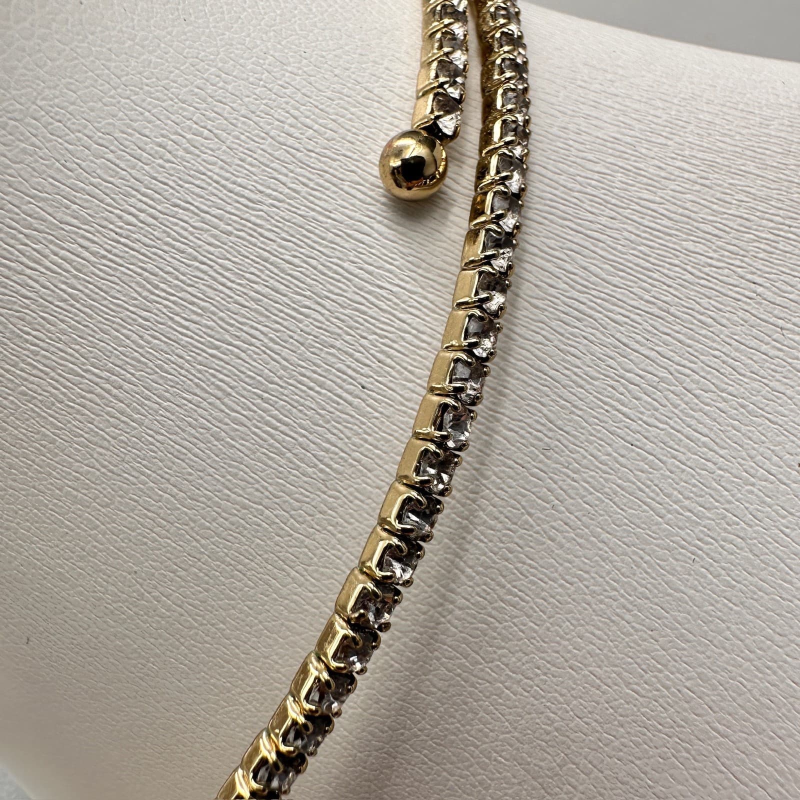 Vintage 80s Gold Tone Rhinestone Flexible Coil Wrap Choker Necklace Jewelry - Thumbnail 10