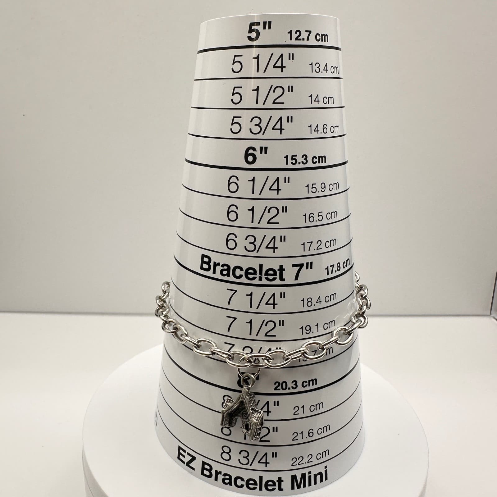 Vintage 80s Silver Tone Statement Church House Charm Bracelet Estate Jewelry - Thumbnail 10