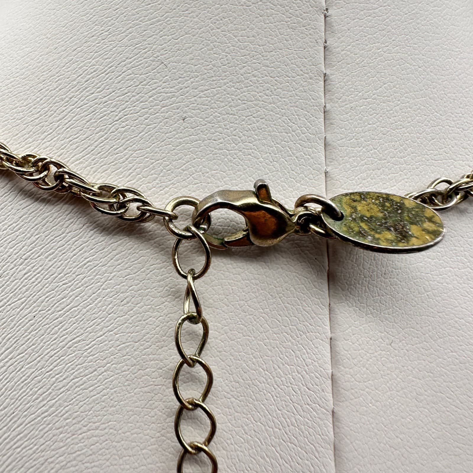 Vintage Statement Pendant Necklace with Yellow Bead & Gold Tone Chain Jewelry - Thumbnail 13