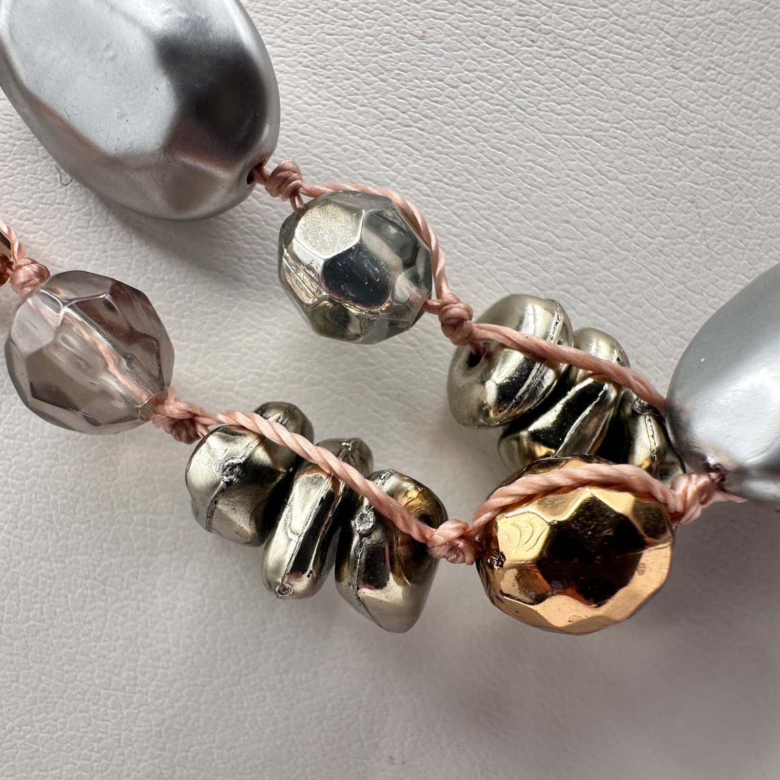 Vintage 90s Cookie Lee Multi-Strand Shell & Glass Bead Necklace Women's Jewelry - Thumbnail 10