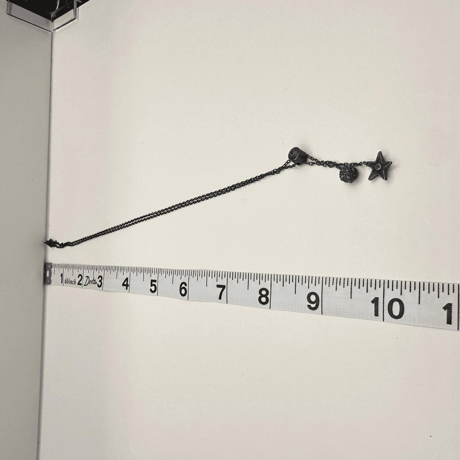 Vintage Y2K Blue Crystal Pendant Y-Necklace Link Chain Silver Tone Jewelry - Thumbnail 11