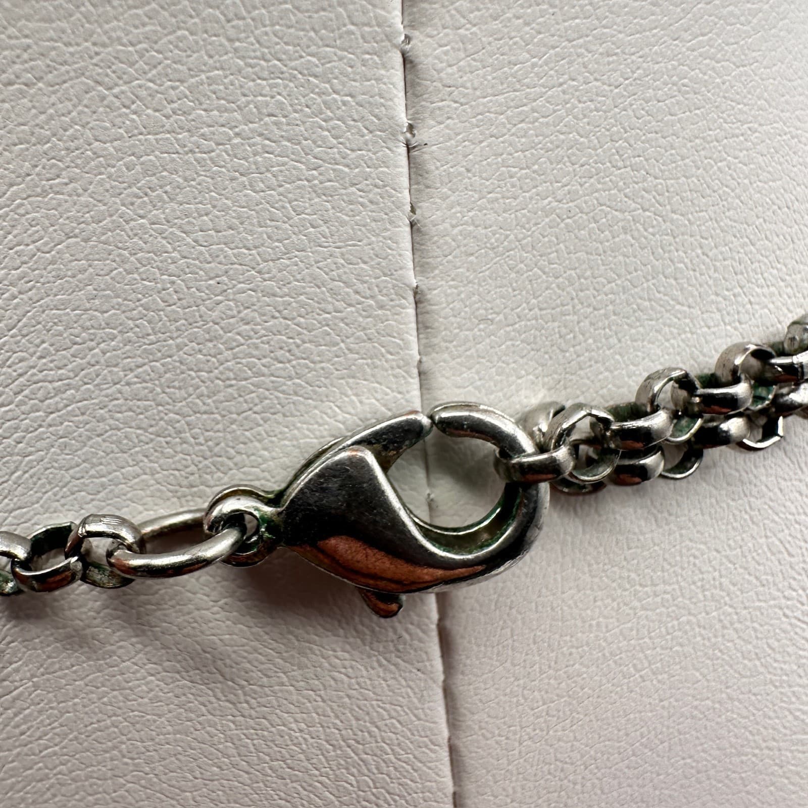 Vintage Jewelry Long Silver Tone Beaded Cluster Necklace Gray Crystal Fashion - Thumbnail 11