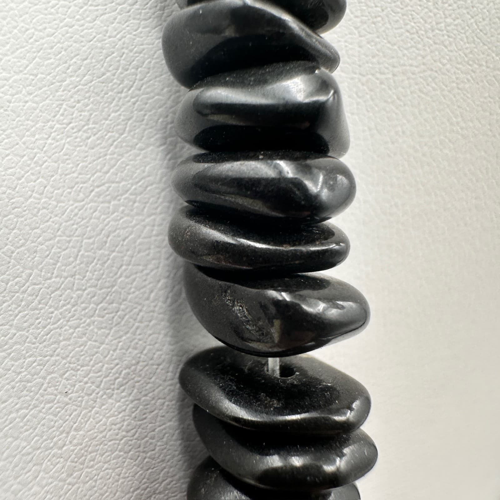 Vintage 80s Black Beaded Statement Necklace w/ Pendant Chunky Fashion Jewelry - Thumbnail 9