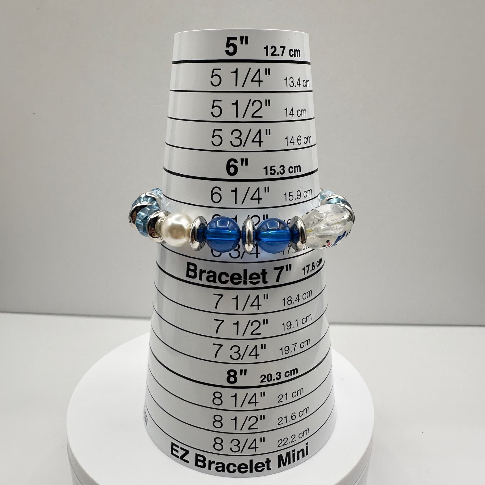 Vintage 90s Snowman Glass Bead Bracelet Multi-Color Christmas Women's Jewelry - Thumbnail 10