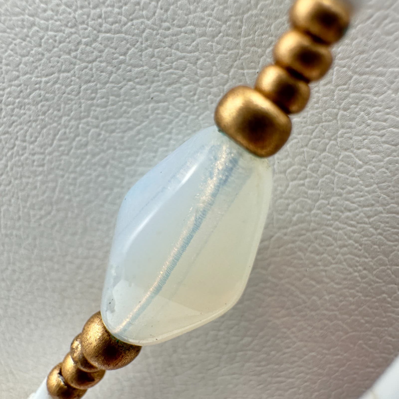 Vintage 90s Cookie Lee Double Strand Beaded Gold Tone Necklace Boho Jewelry - Thumbnail 10