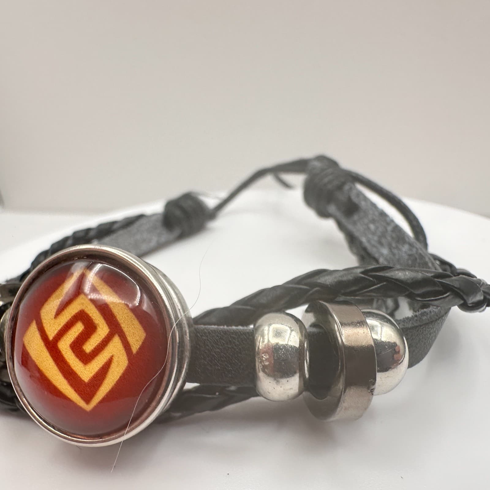 Vintage 90s Genshin Impact Geo Element Bracelet Set Braided Leather Unisex - Thumbnail 8