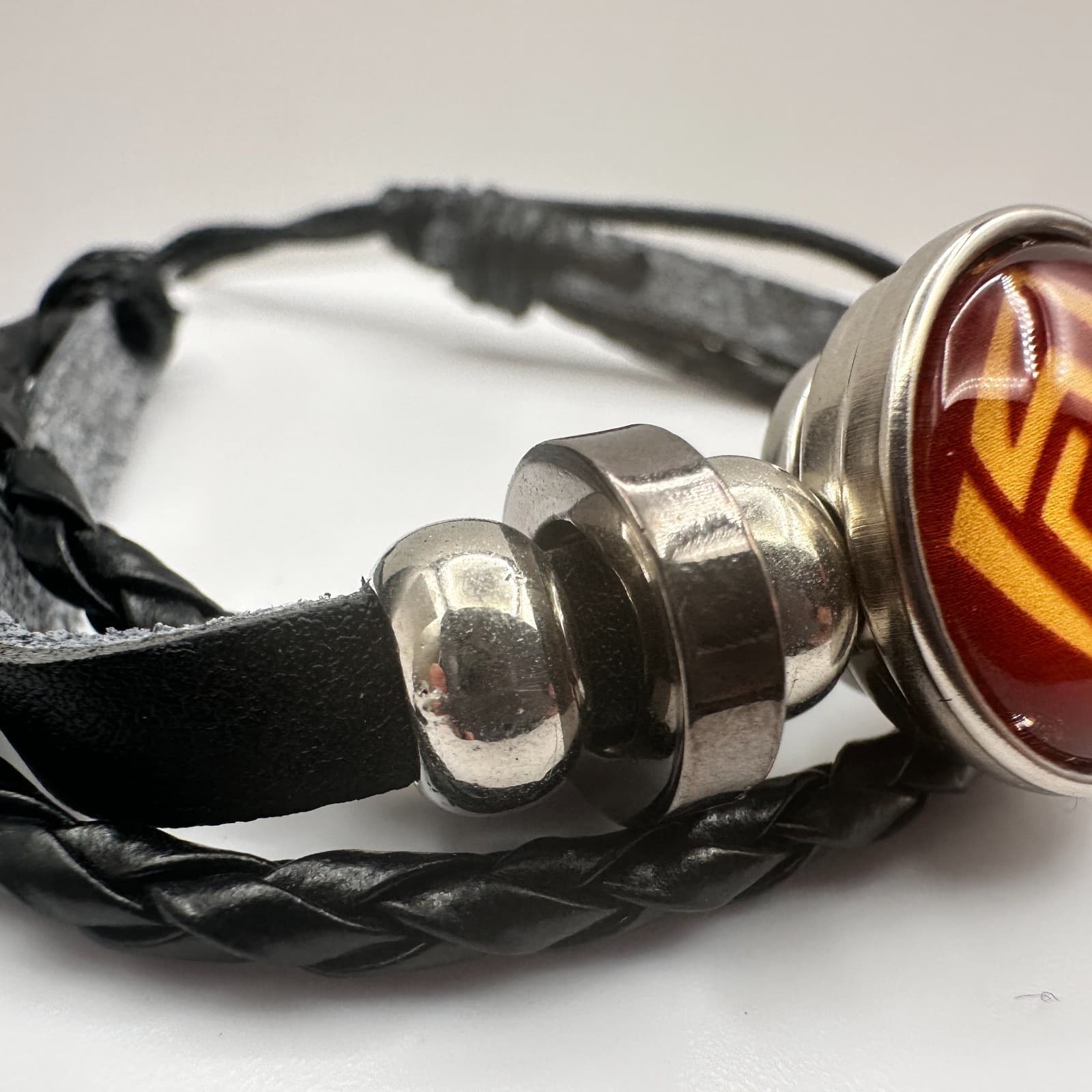 Vintage 90s Genshin Impact Geo Element Bracelet Set Braided Leather Unisex - Thumbnail 3