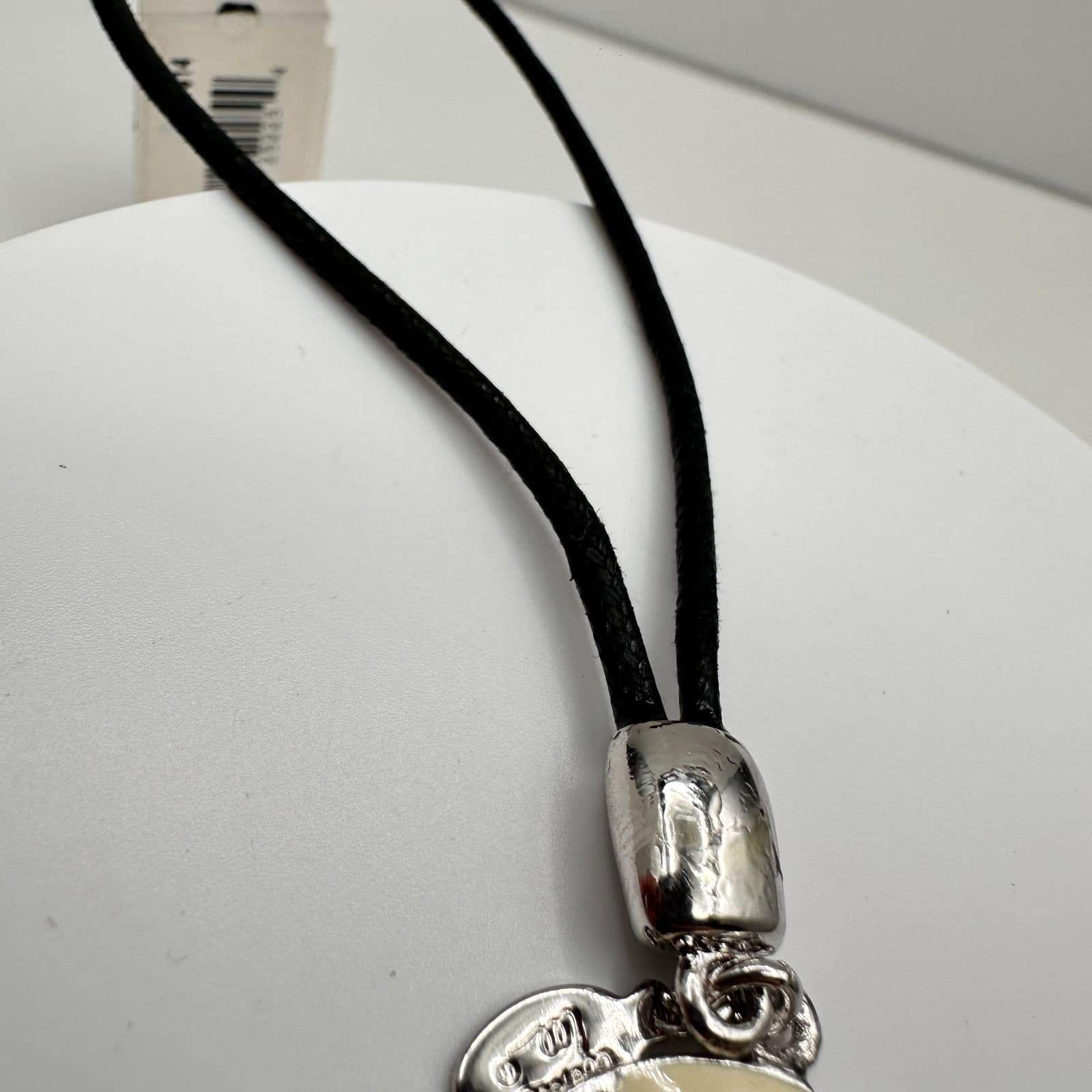 Vintage 90s Cookie Lee Silver Tone Black Cord Baseball Charm Bracelet Jewelry - Thumbnail 9