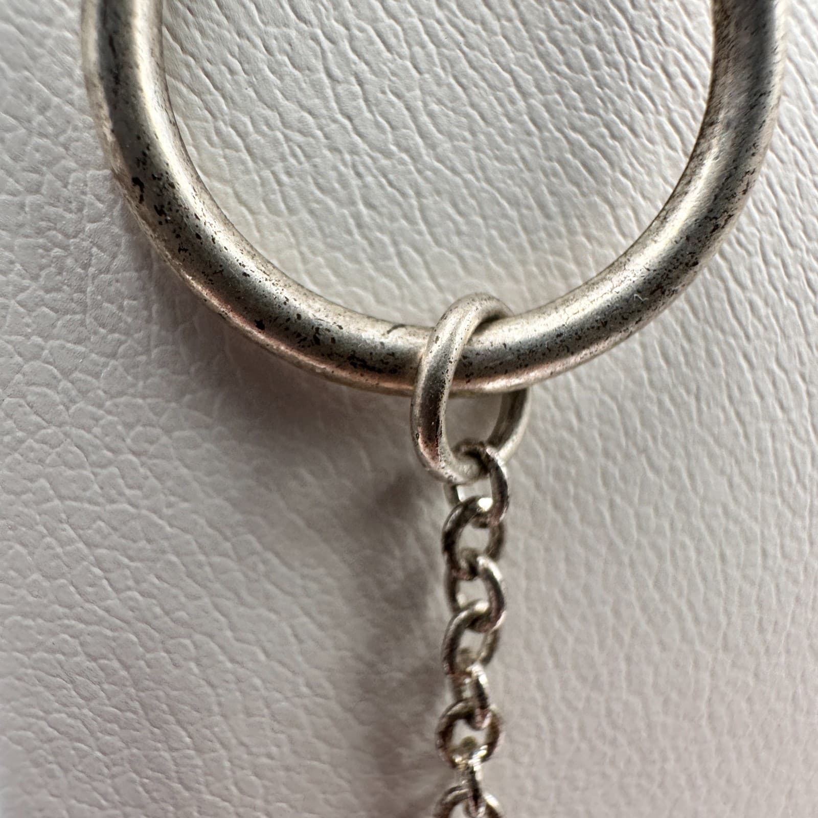 Vintage 90s Silver Tone Filigree Station Necklace Oval Chain Boho Jewelry - Thumbnail 6