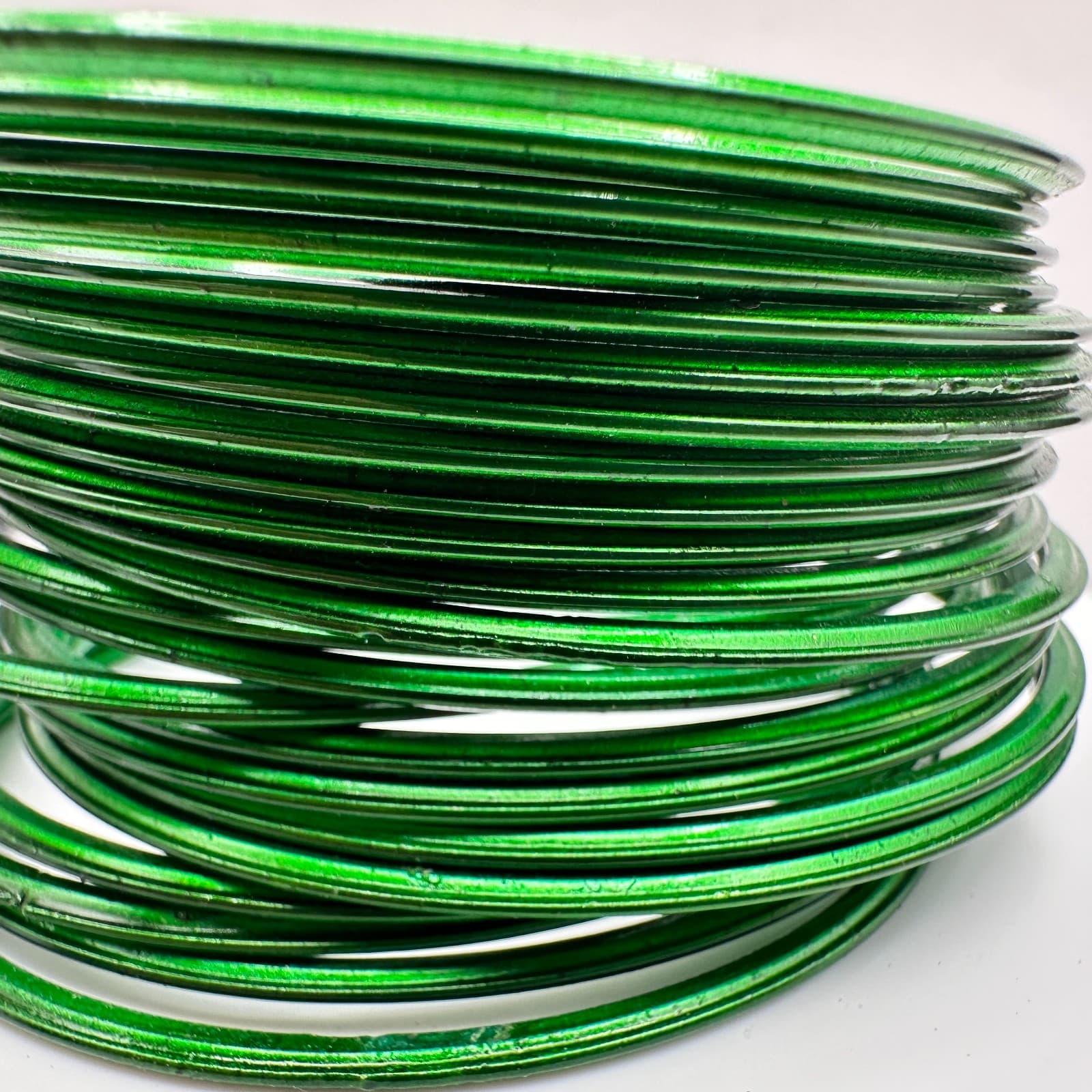 Vintage 90s Emerald Green Stackable Bangle Set Women's Classic Fashion Jewelry - Thumbnail 6