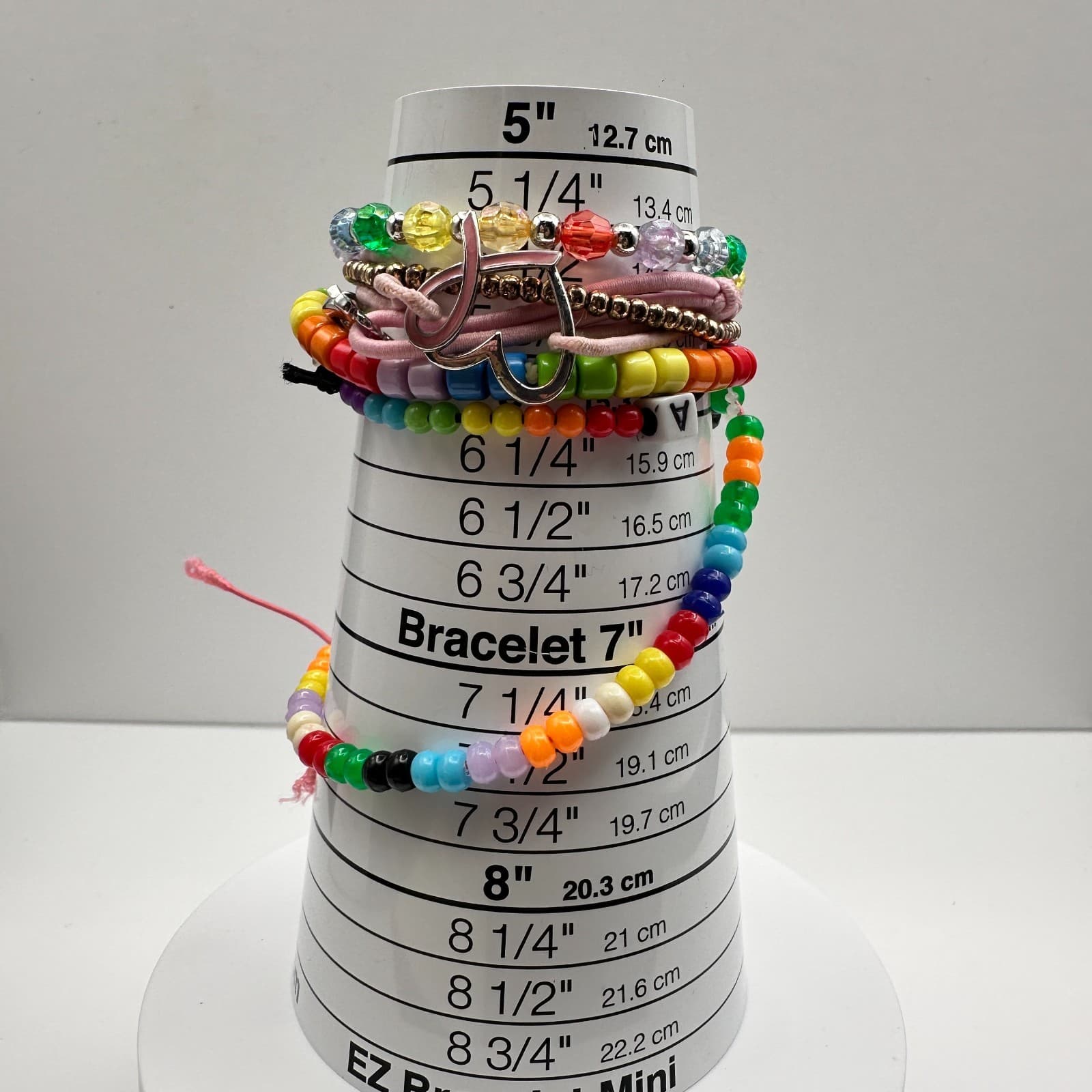 Vintage 90s Y2K Kandi Beaded Bracelet Lot Stitch Charm Women's Classic Jewelry - Thumbnail 13