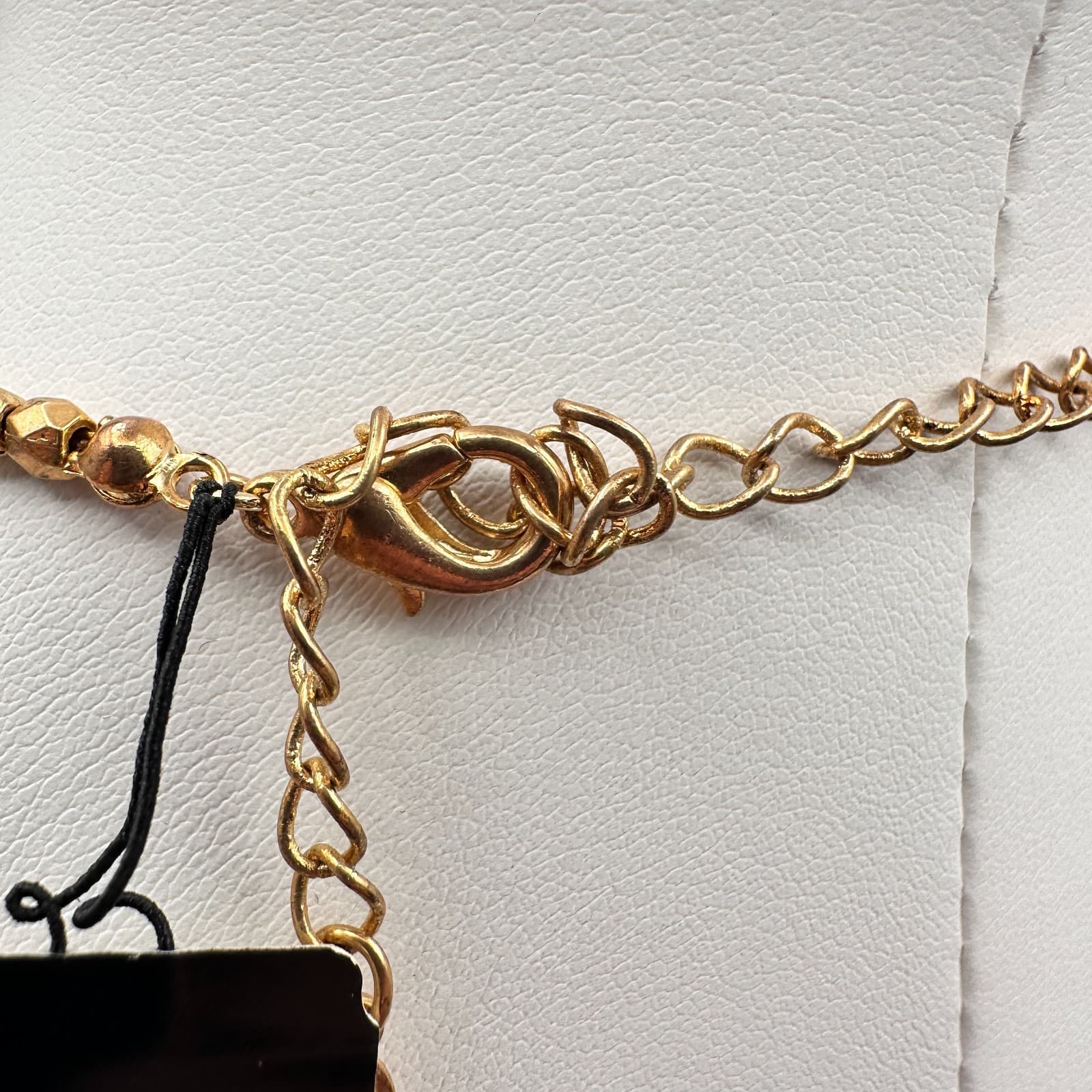 Vintage 90s Cookie Lee Glass Beaded Necklace Gold Tone Women's Classic Jewelry - Thumbnail 17